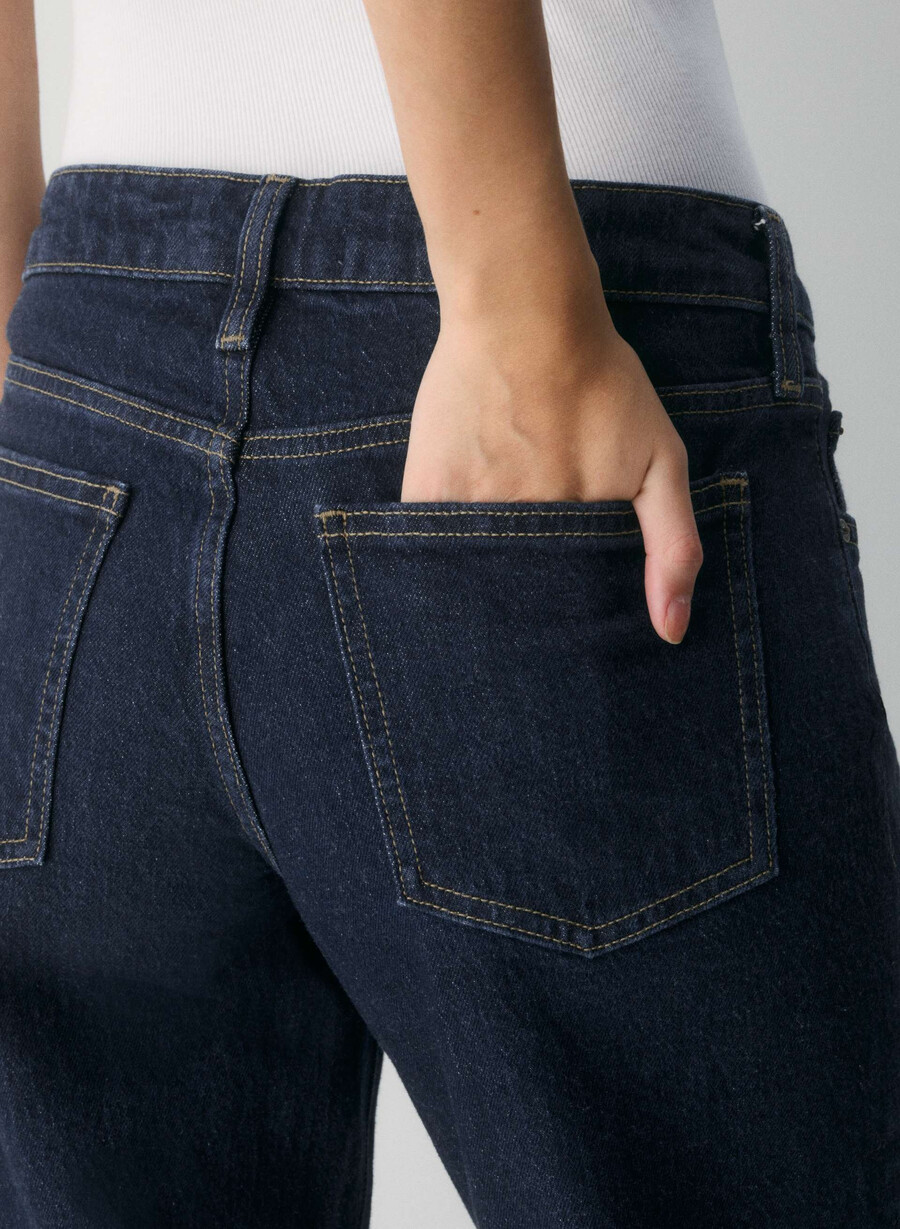 denim forum pam super low-rise wide jean no-stress mØrk blÅ