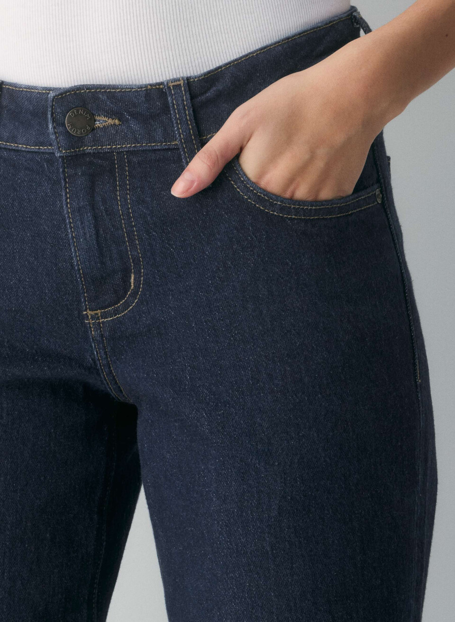 denim forum pam super low-rise wide jean no-stress mØrk blÅ