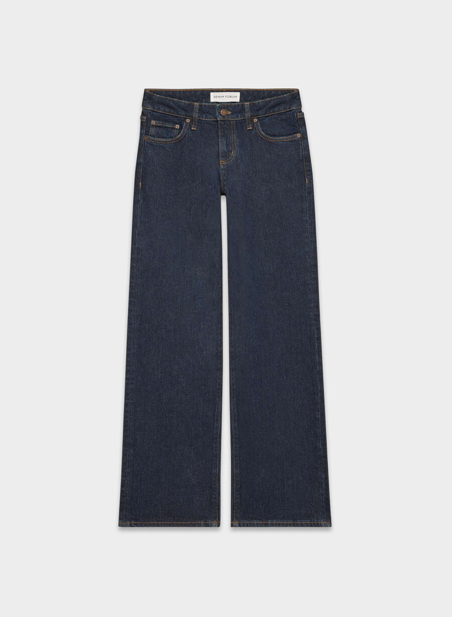 denim forum pam super low-rise wide jean no-stress mØrk blÅ