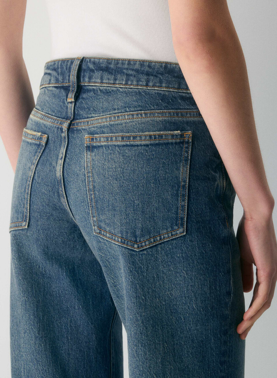 denim forum pam super low-rise wide jeans vintage mØrk blÅ