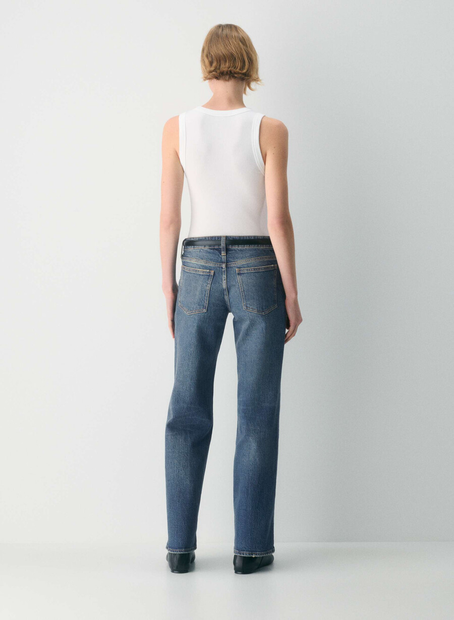 denim forum pam super low-rise wide jeans vintage mØrk blÅ