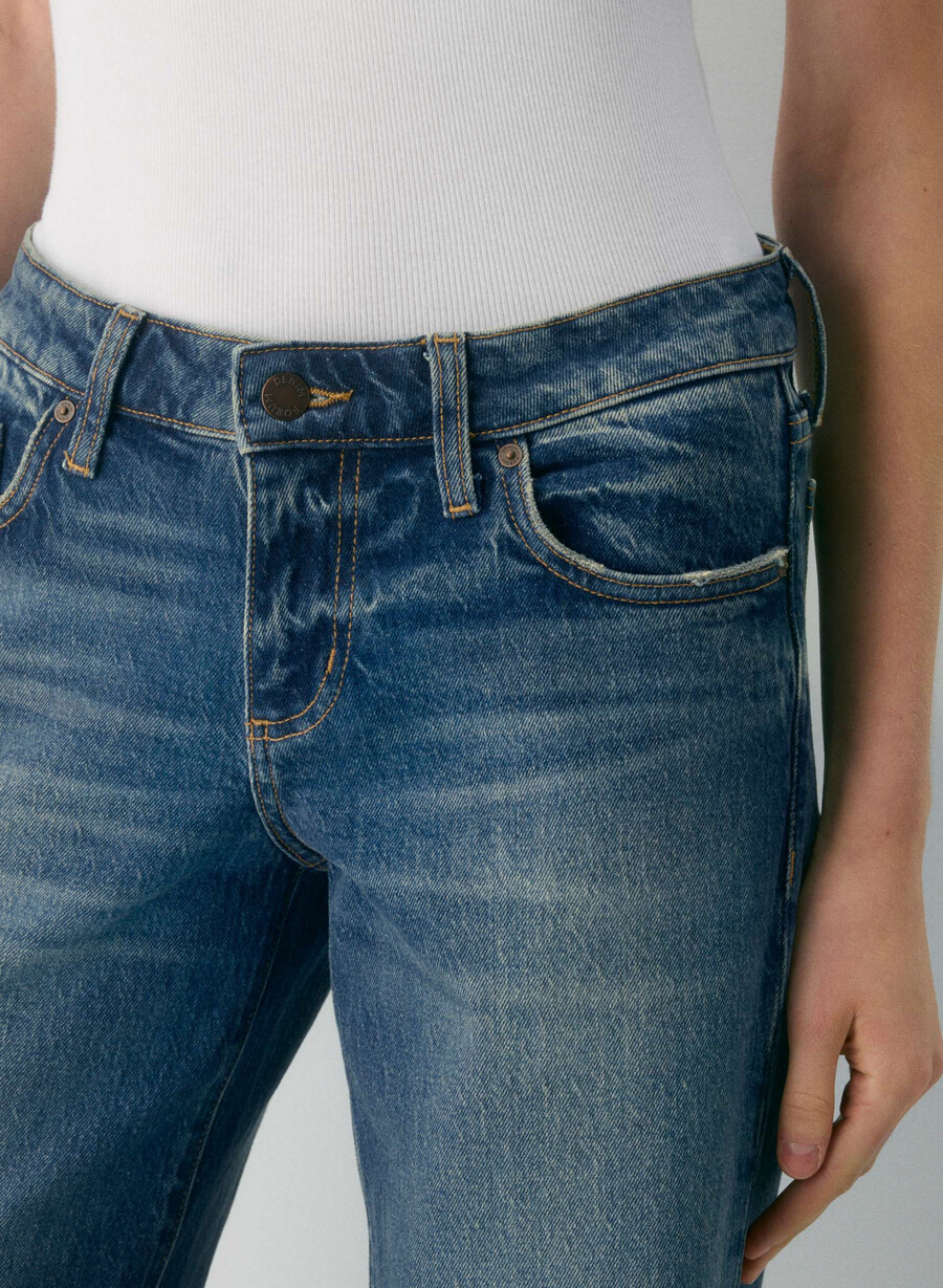 denim forum pam super low-rise wide jeans vintage mØrk blÅ