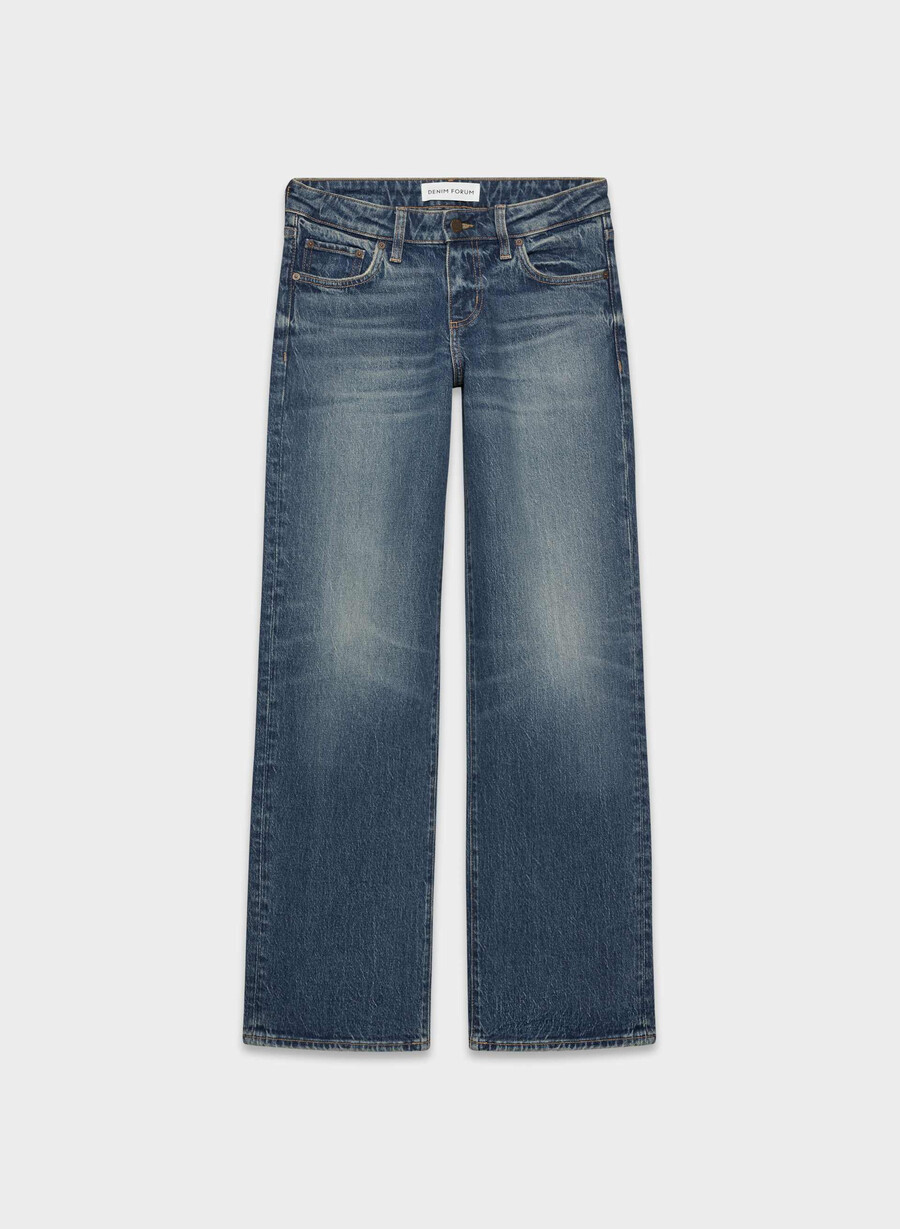 denim forum pam super low-rise wide jeans vintage mØrk blÅ