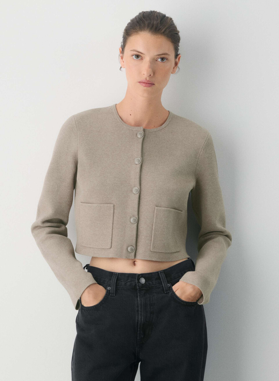 merkbar cardigan - wonder yarn svart