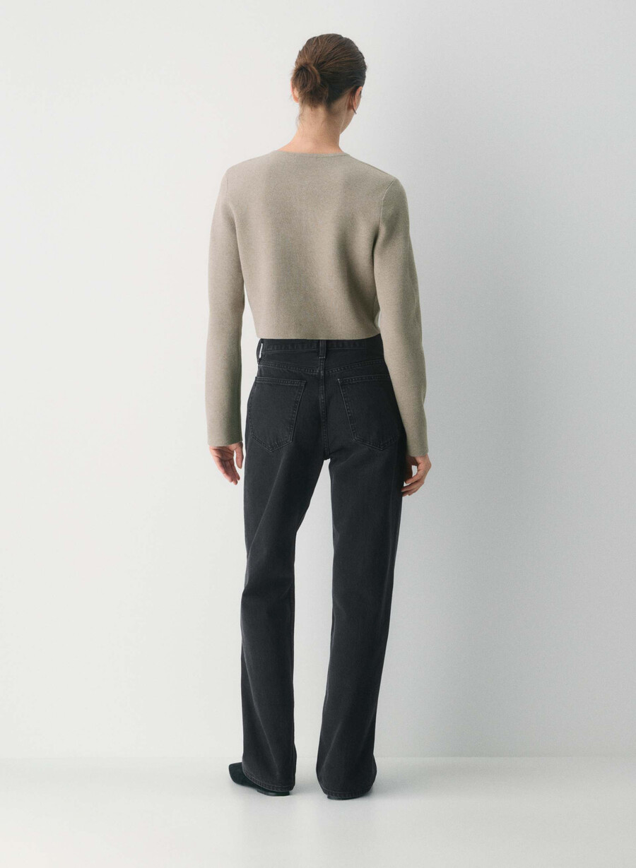 merkbar cardigan - wonder yarn svart