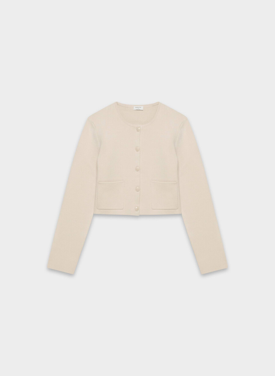 merkbar cardigan - wonder yarn matte perle