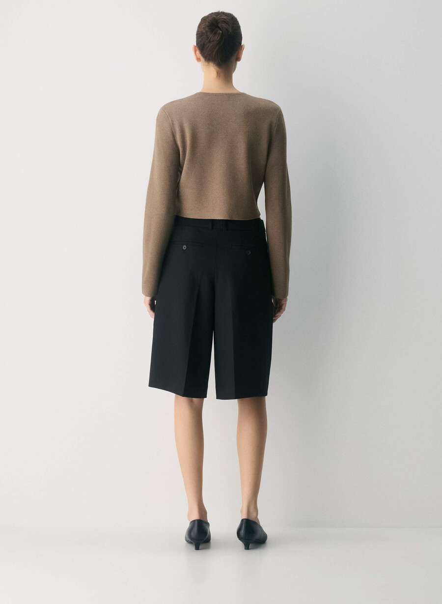 merkbar cardigan - wonder yarn heather folio brun