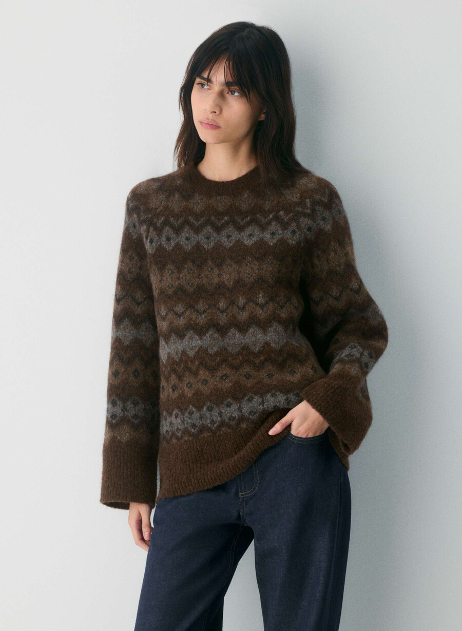 harlow genser mØrk brun multi