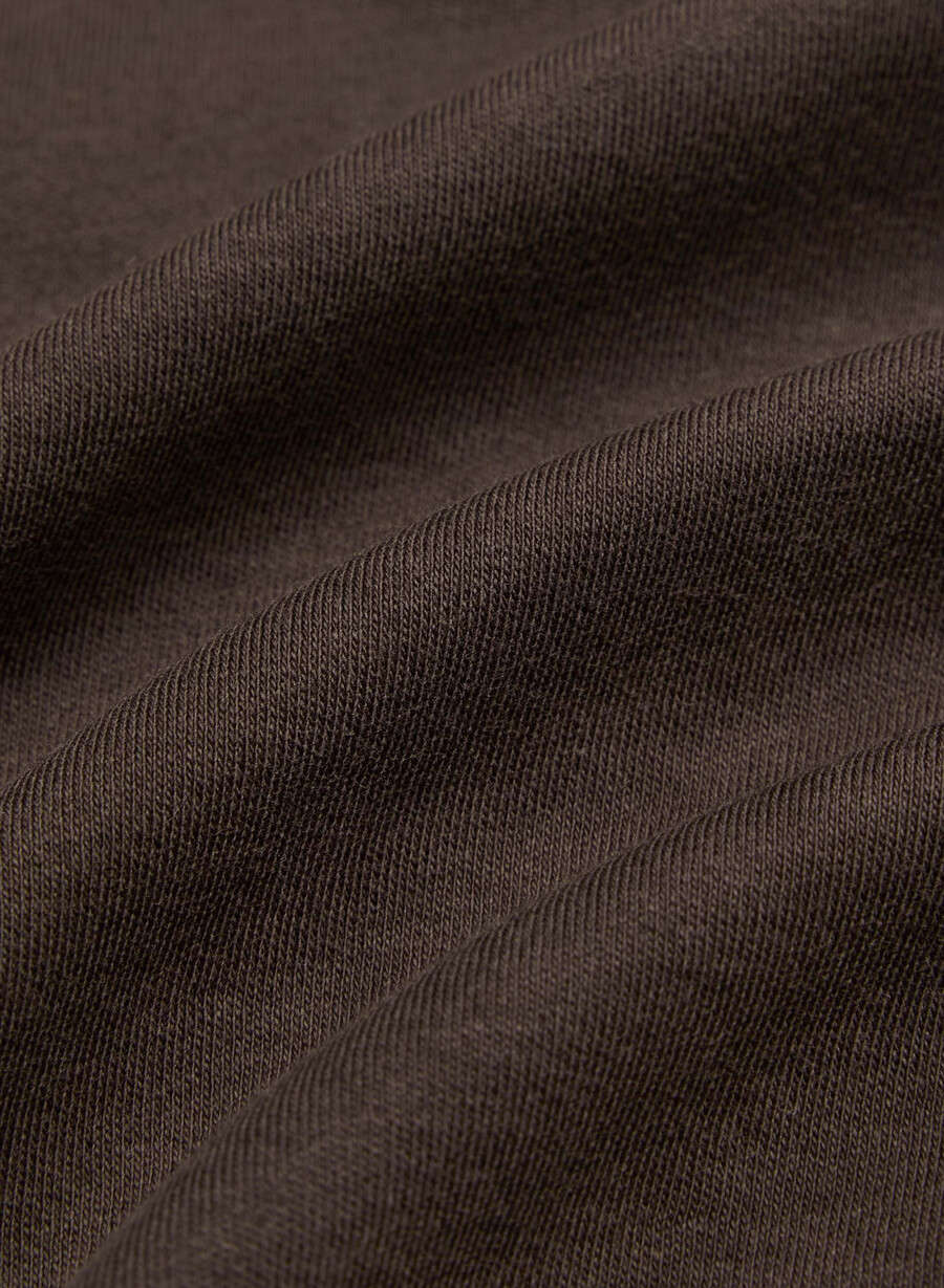 interlock cotton steps langermet mikro mokkabrun
