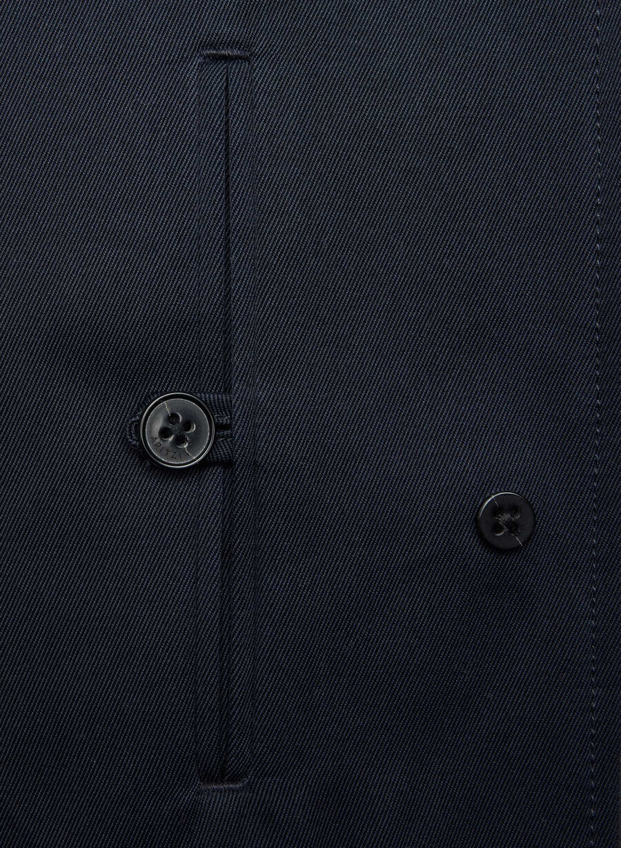 regent kort trenchcoat - rich twill mØrk nattsblÅ