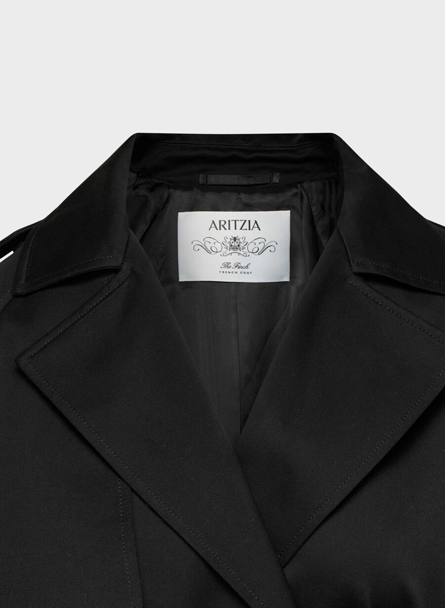 davis-trenchcoaten – rich twill svart