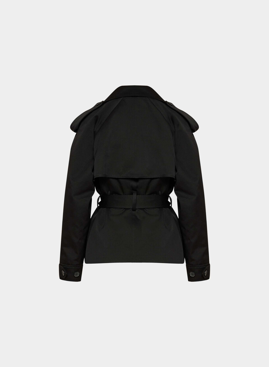 davis-trenchcoaten – rich twill svart