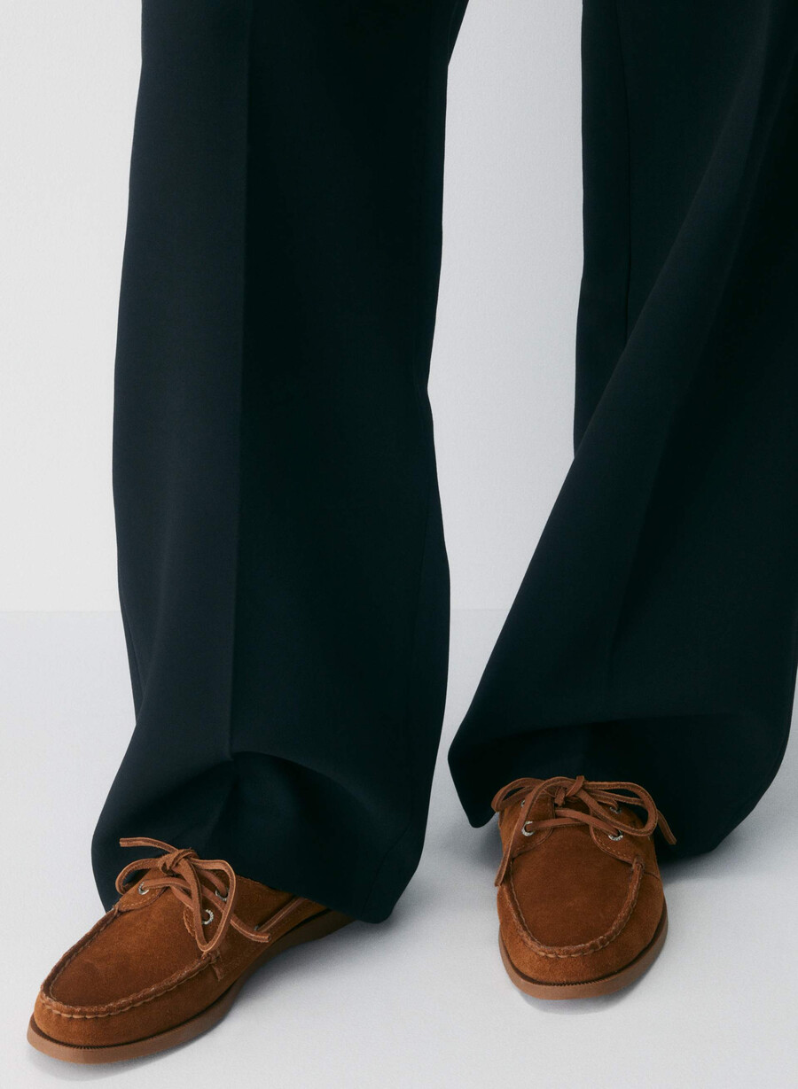 sperry x aritzia ao båtsko - semsket skinn sjokoladebrun