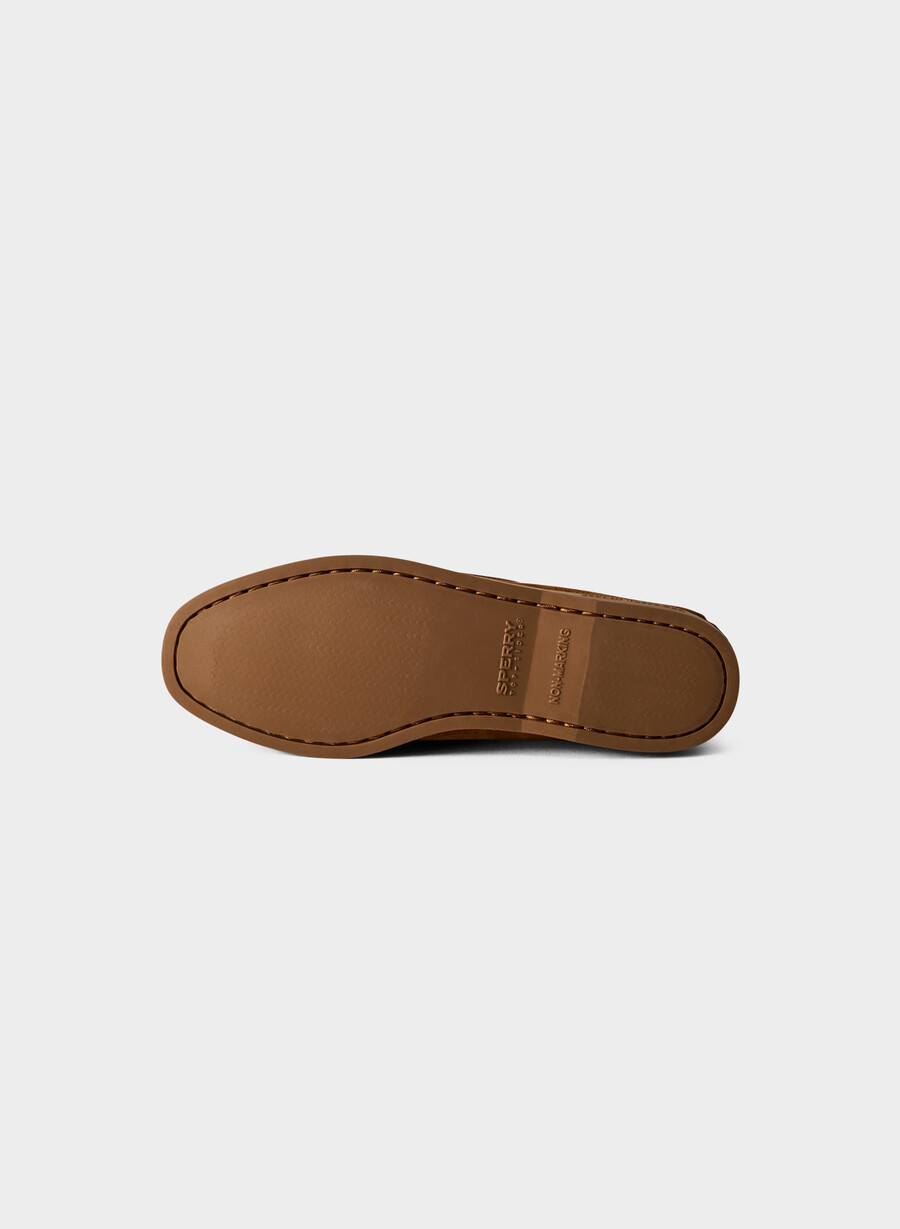 sperry x aritzia ao båtsko - semsket skinn sjokoladebrun