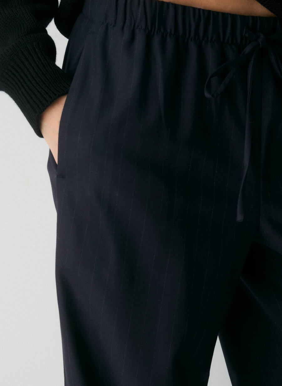the lodge pant - raffinert brnt stripe dk n nvgr