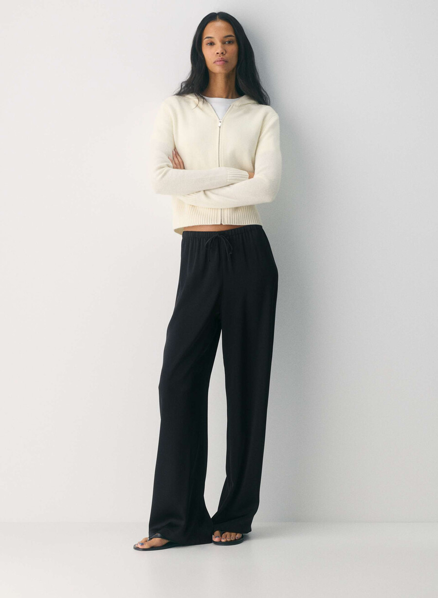 essential cashmere idyllic zip hoodie lys bjØrk