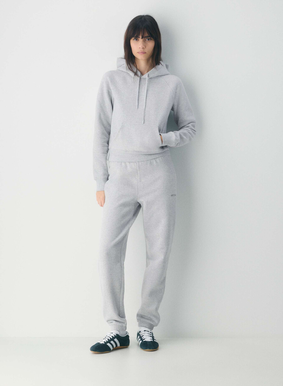 koselig fleece-hettegenser i raglan-kvalitet myk og myk krom