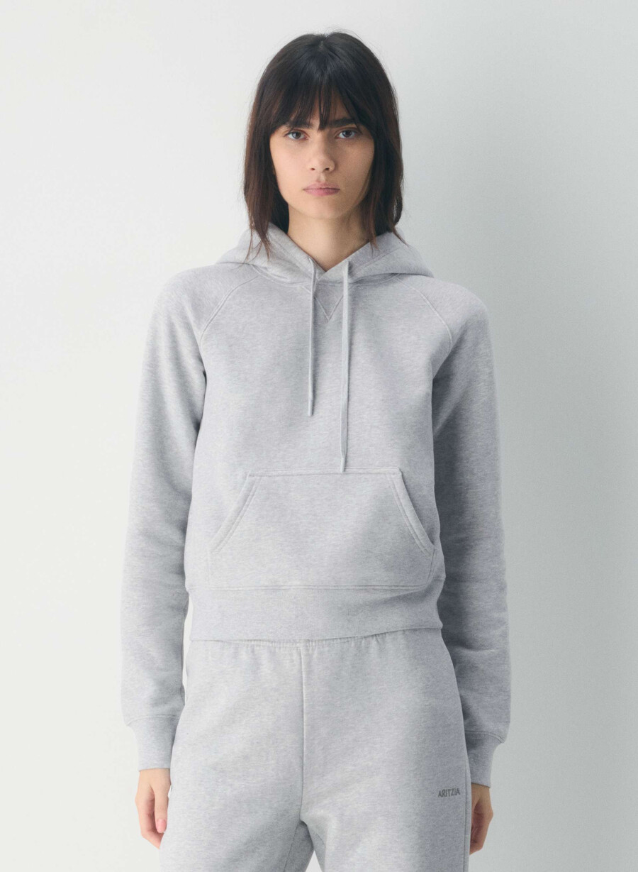 koselig fleece-hettegenser i raglan-kvalitet myk og myk krom