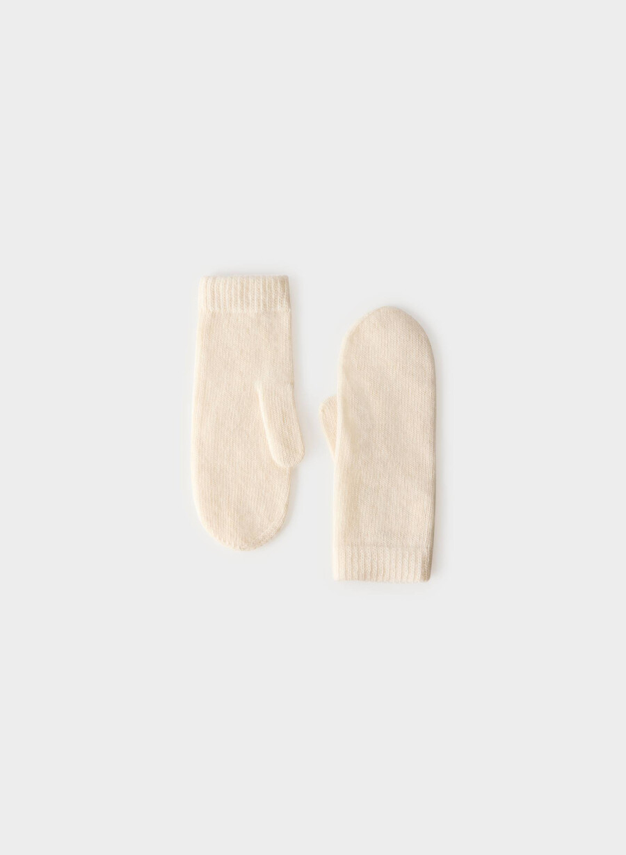 kasjmir ribbet vott whisper white