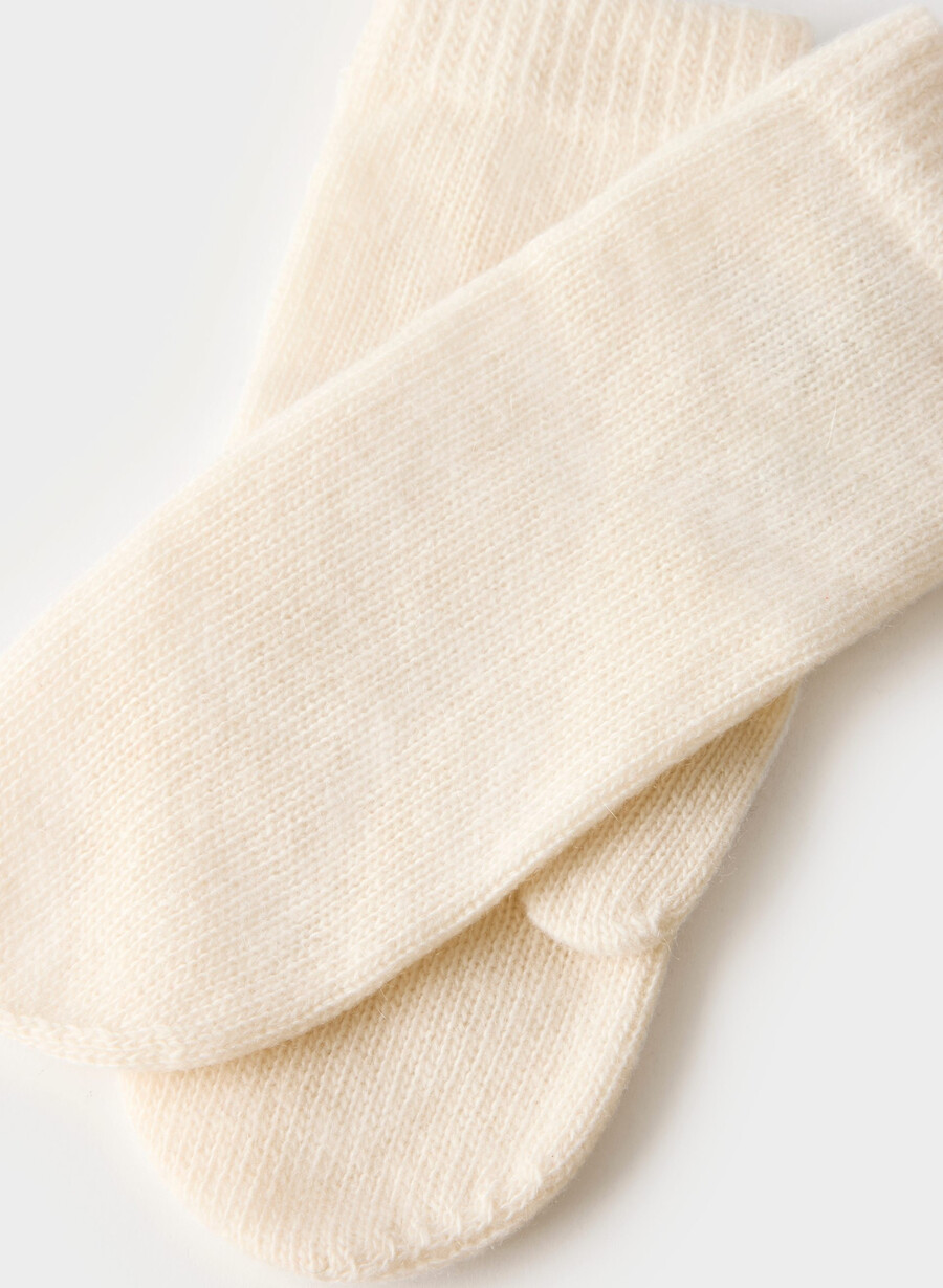 kasjmir ribbet vott whisper white
