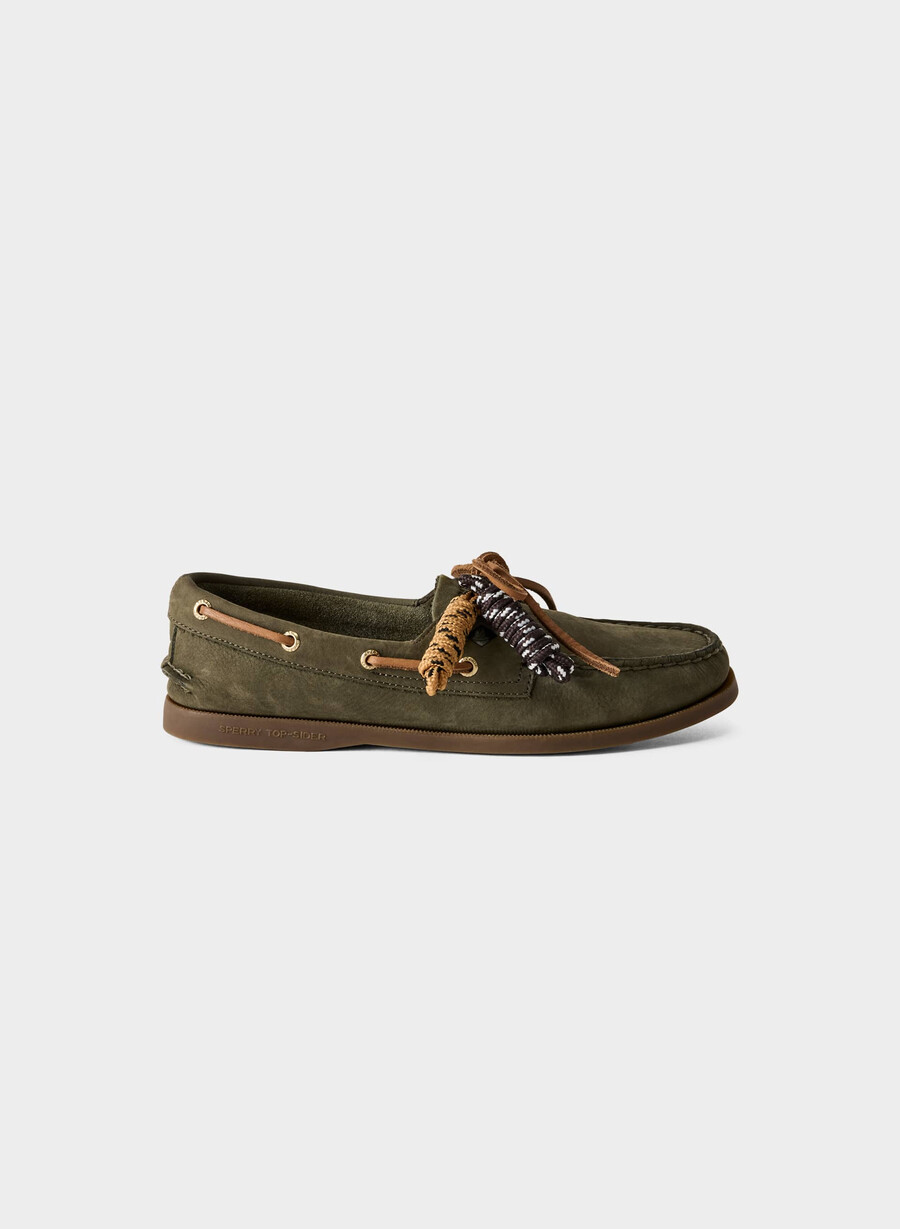 sperry x aritzia ao båtsko - nubukskinn dk willow green