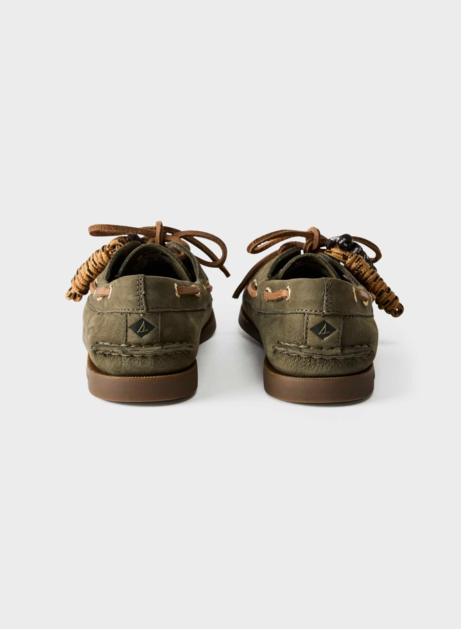 sperry x aritzia ao båtsko - nubukskinn dk willow green