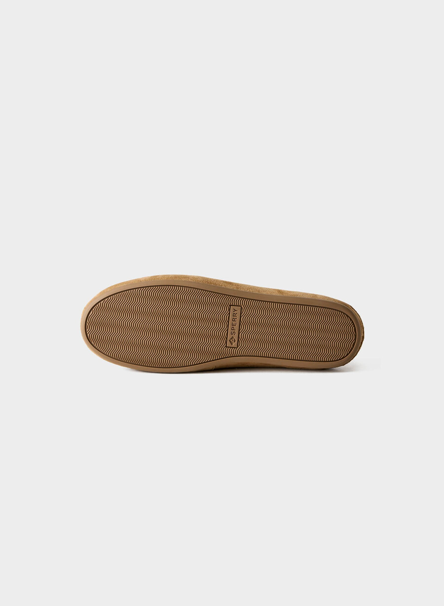 sperry x aritzia slim boat shoe - semsket skinn tan khaki
