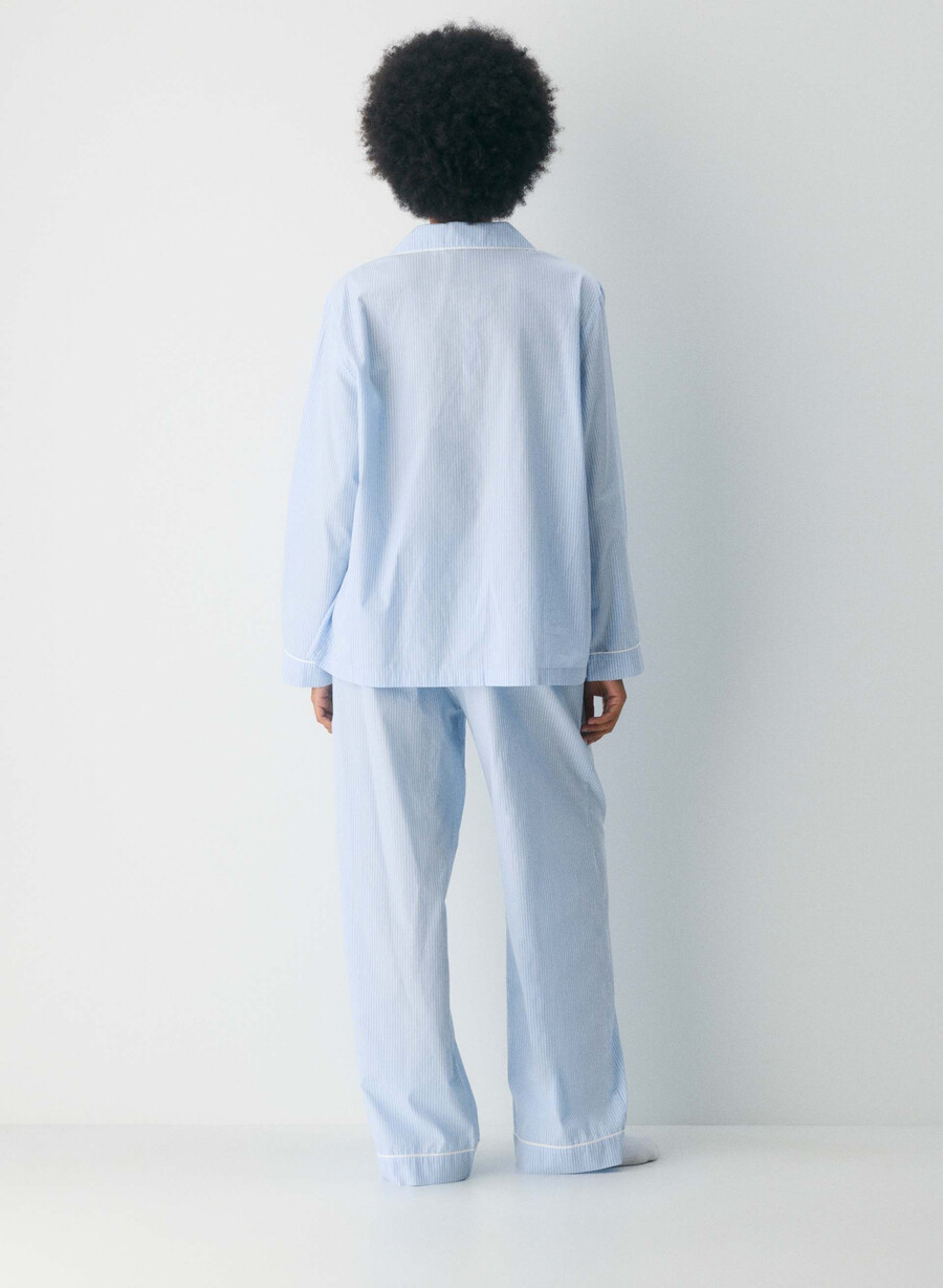 laze poplin pysjamasskjorte shlb stripe cr bbt