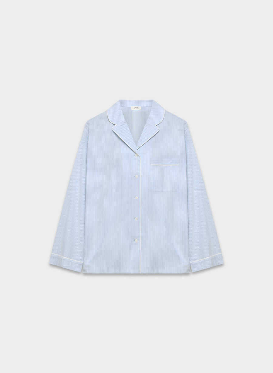 laze poplin pysjamasskjorte shlb stripe cr bbt