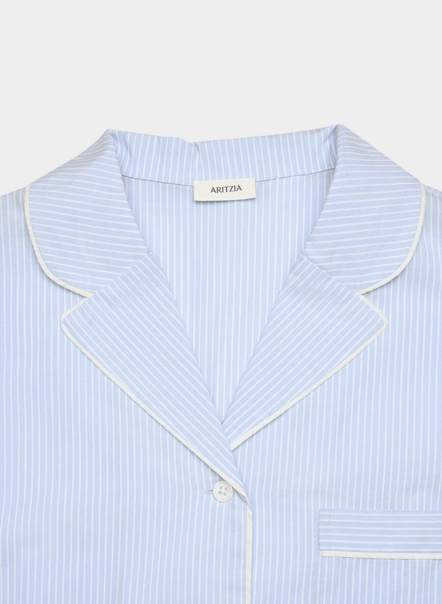 laze poplin pysjamasskjorte shlb stripe cr bbt