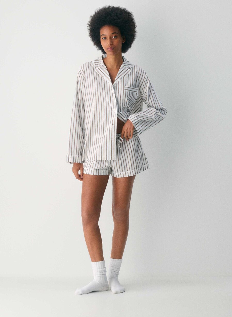 laze poplin-pysjamasskjorte joel stripe b wtch