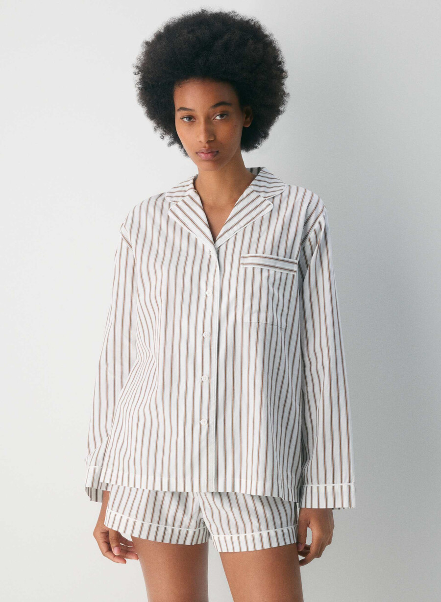 laze poplin-pysjamasskjorte joel stripe b wtch
