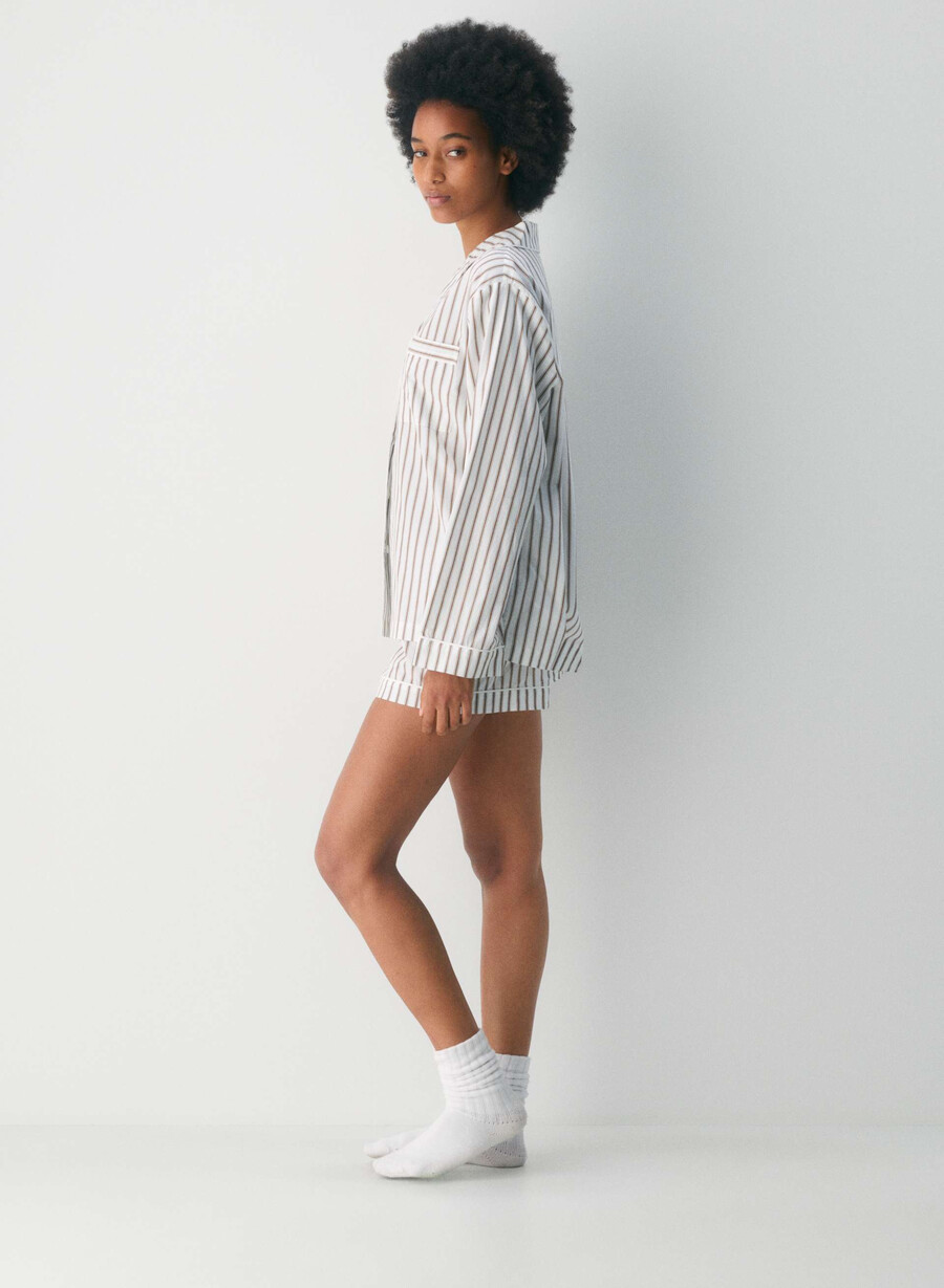 laze poplin-pysjamasskjorte joel stripe b wtch
