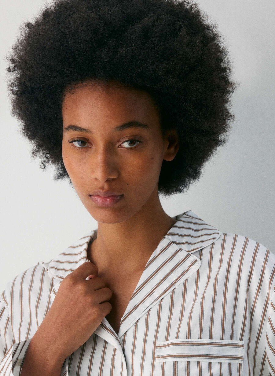 laze poplin-pysjamasskjorte joel stripe b wtch