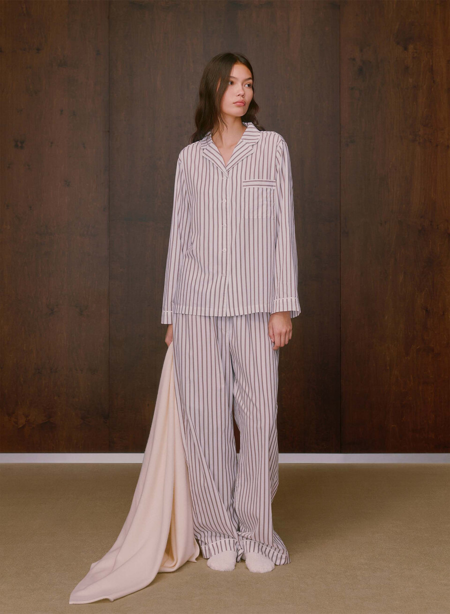 laze poplin-pysjamasskjorte joel stripe b wtch