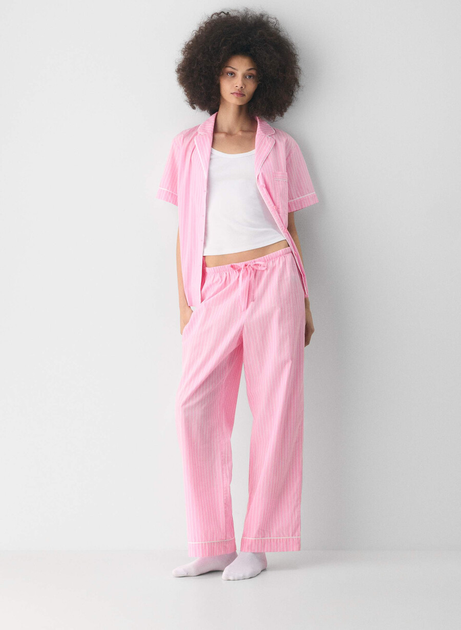 laze poplin-pysjamasbukse mtchl strpp jb pkbw