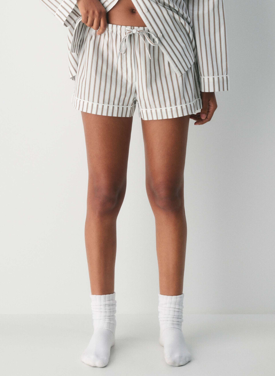 laze poplin pysjamas short joel stripe b wtch