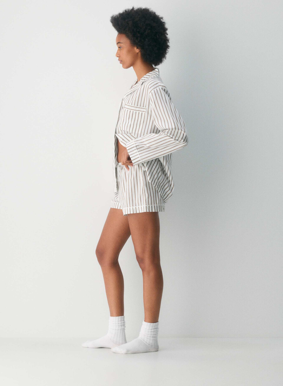 laze poplin pysjamas short joel stripe b wtch