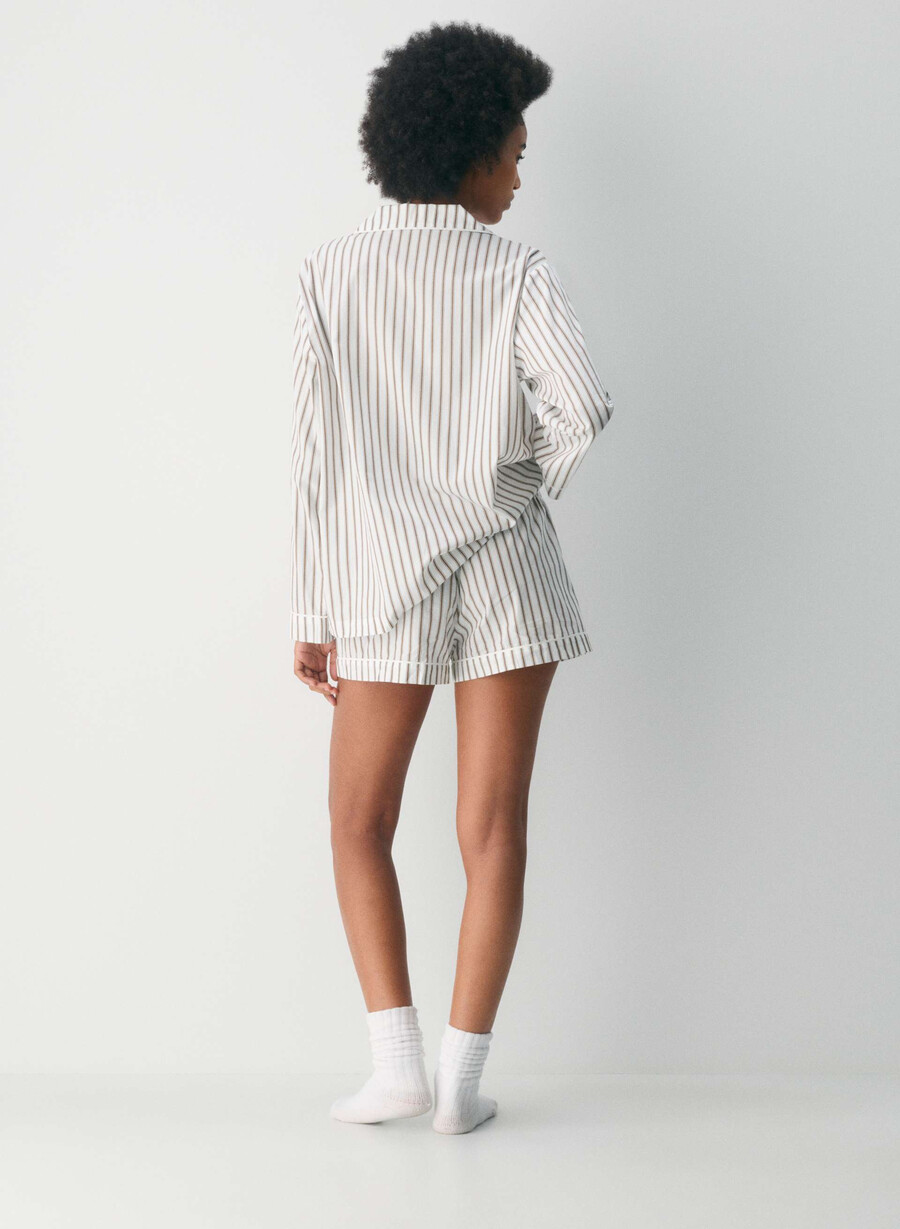 laze poplin pysjamas short joel stripe b wtch
