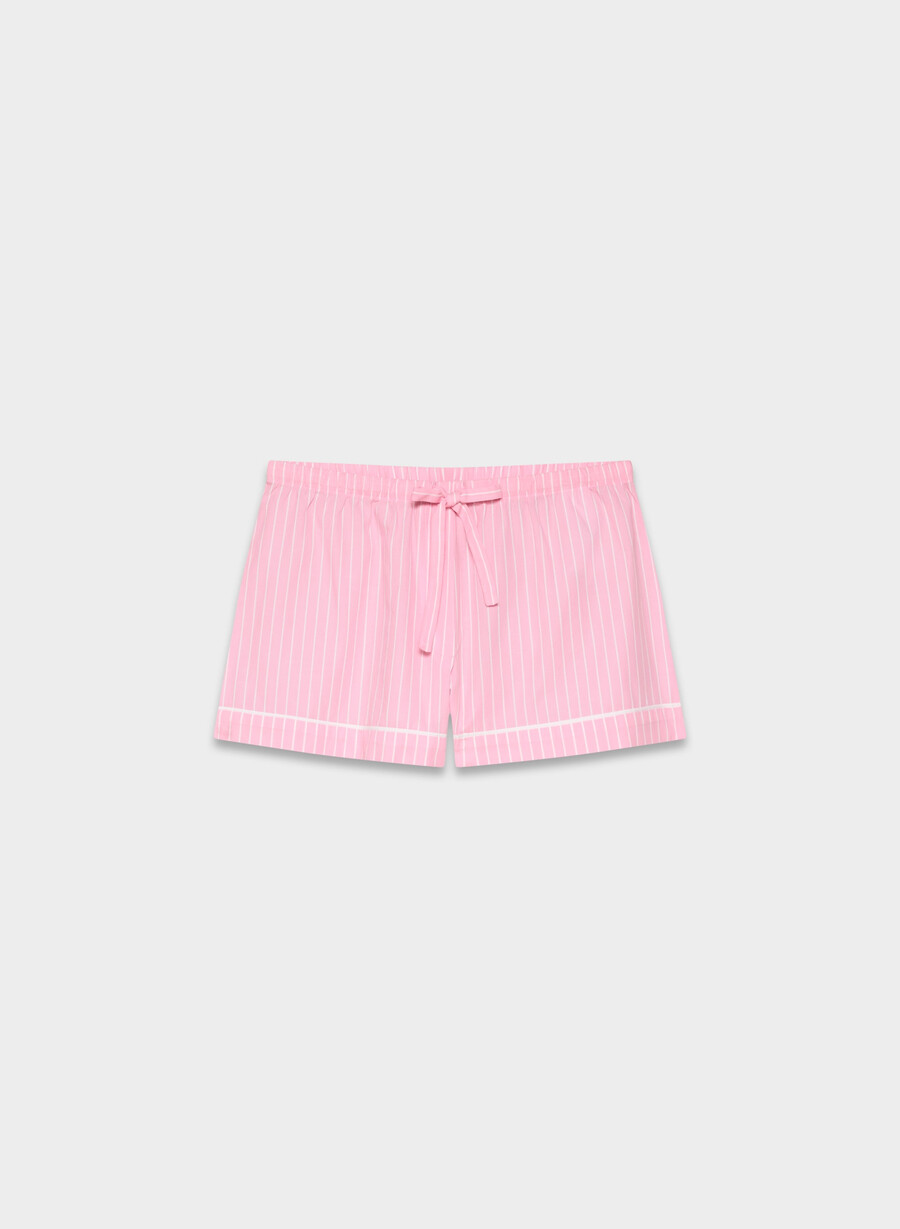 laze poplin-pysjamas short mtchl strpp jb pkb hvit