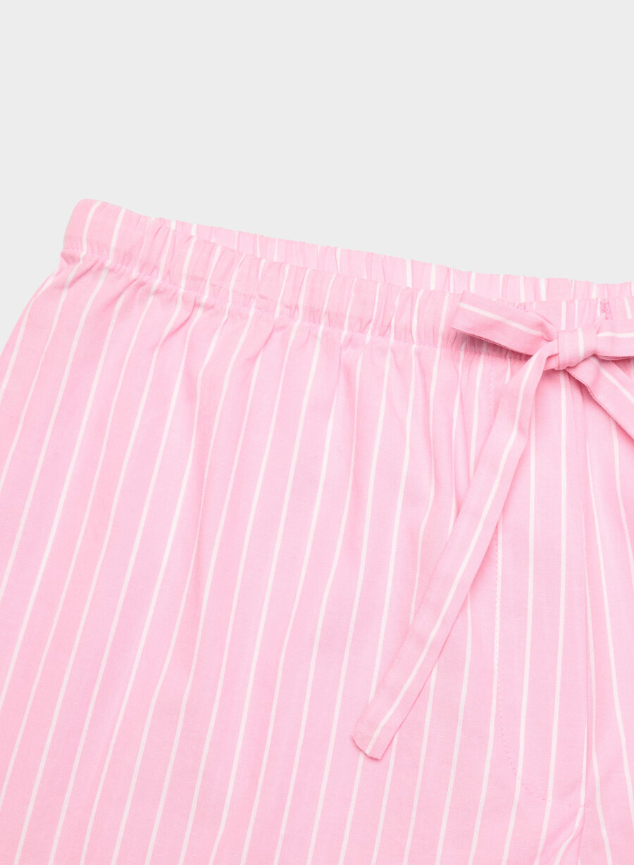 laze poplin-pysjamas short mtchl strpp jb pkb hvit
