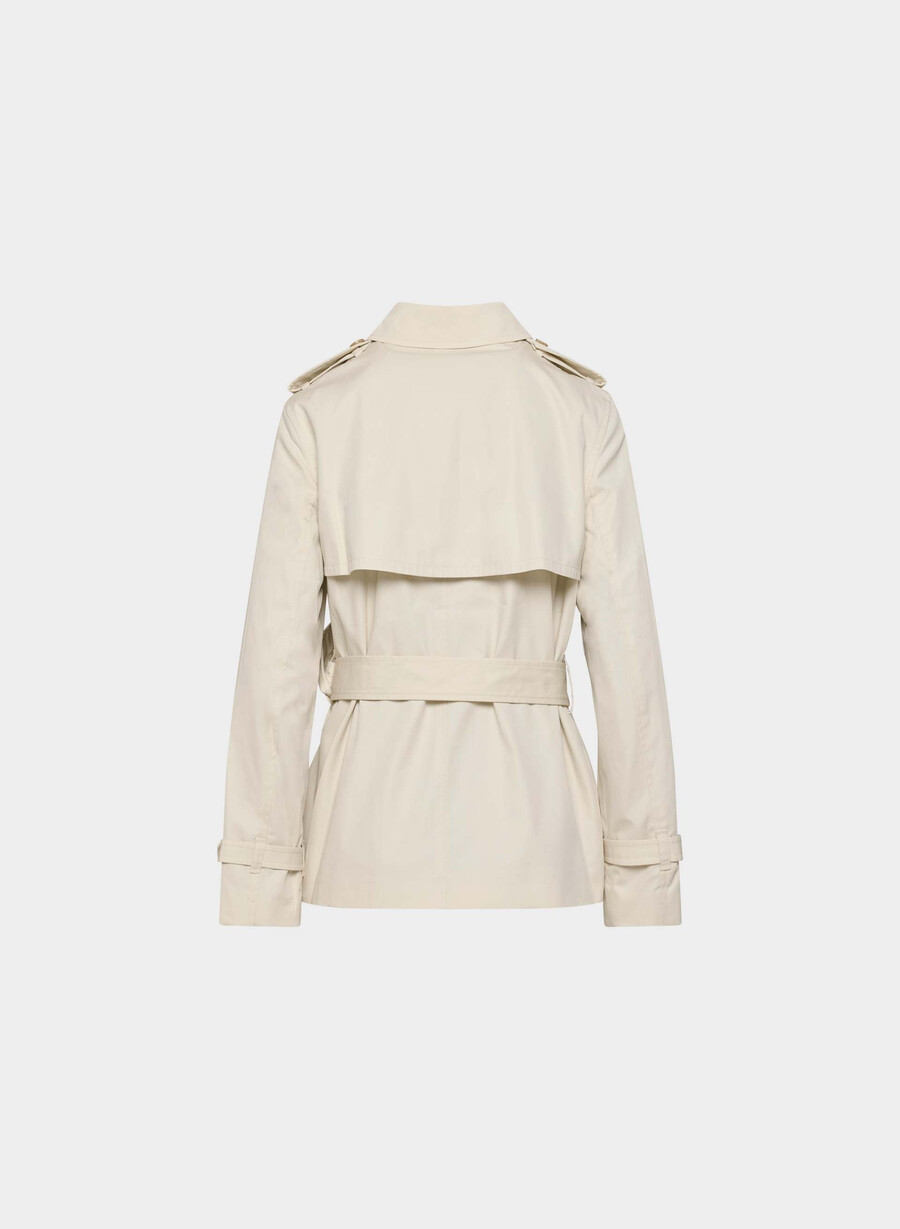 finch kort trenchkåpe - city twill birch
