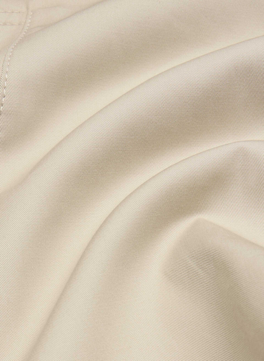 finch kort trenchkåpe - city twill marcona beige