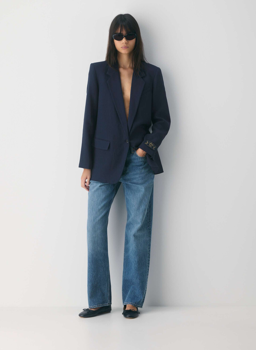 generation blazer - linen lys bjØrk