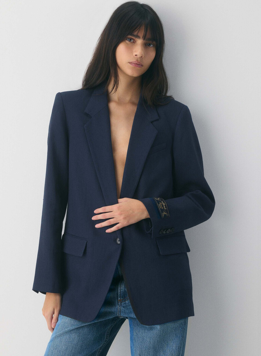 generation blazer - linen lys bjØrk
