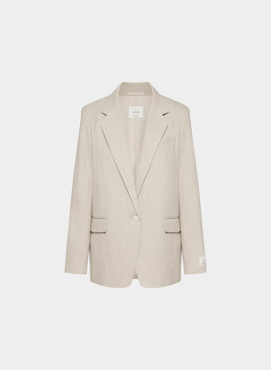 generation blazer - lin udarvet mØrk ecru