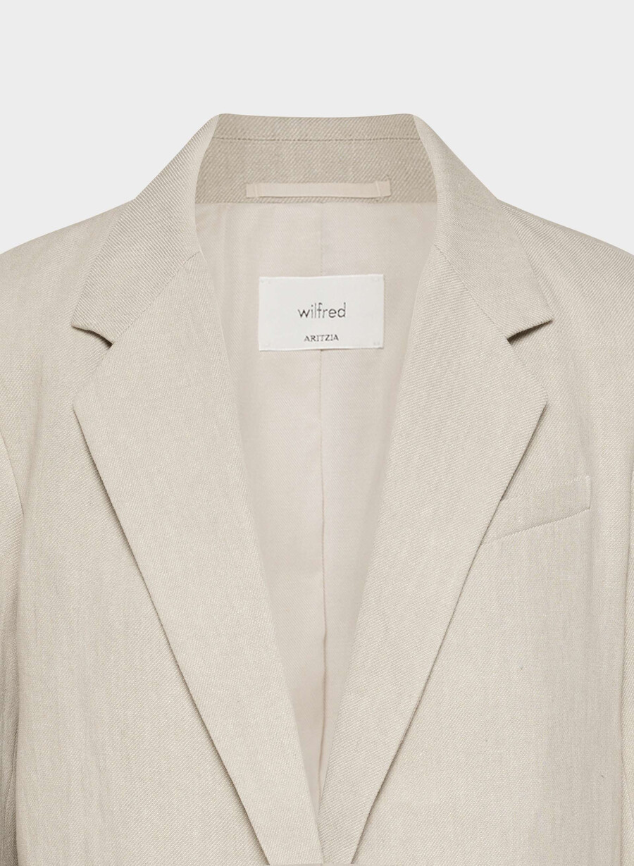 generation blazer - lin udarvet mØrk ecru