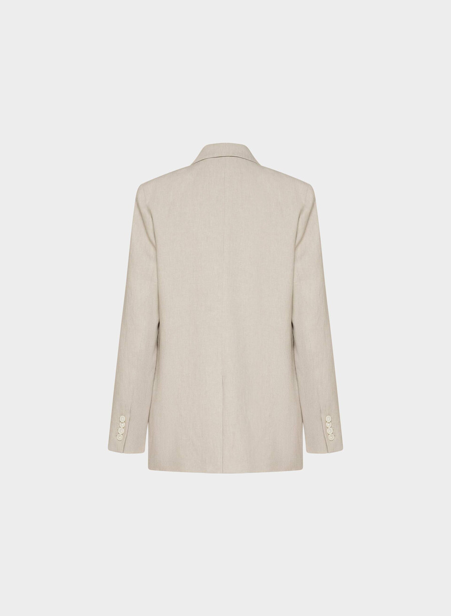 generation blazer - lin udarvet mØrk ecru