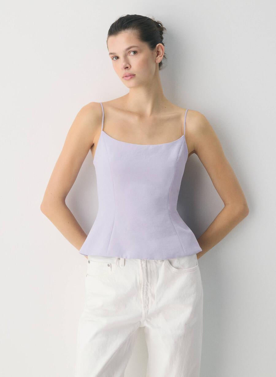altar bustier - crepette vildblomster lilac