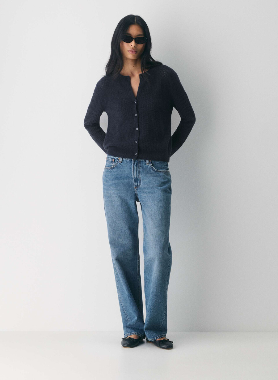 comma ull kasjmir cardigan mØrk navy
